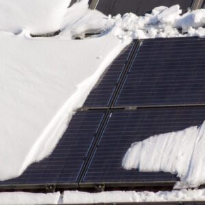 Solar,Panels,For,Electric,Power,Generation,Covered,By,Snow